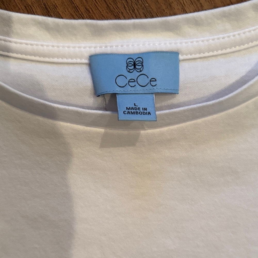 CeCe Men's Classic Cream Tee